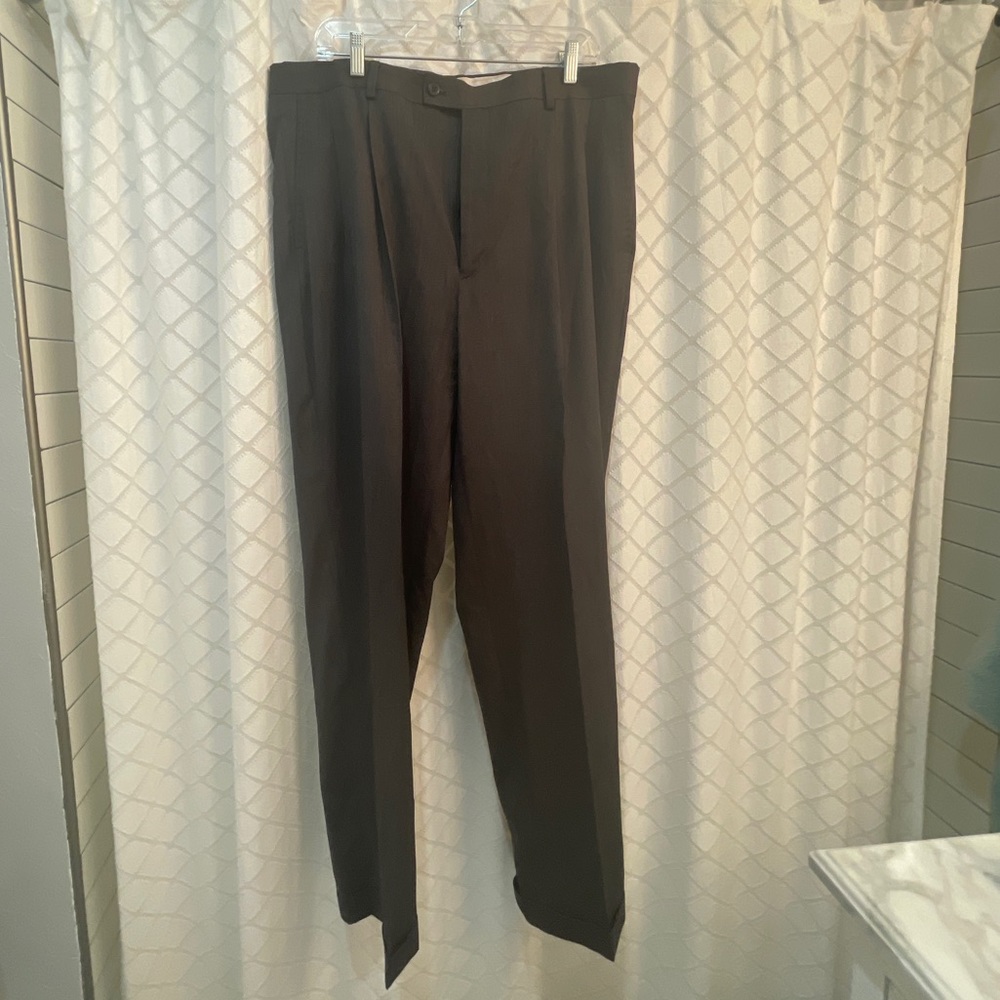38x34 Alan Flusser gray pants men’s dress slacks